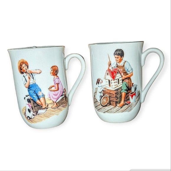 Norman Rockwell Other - 2 Norman Rockwell Collectable Ceramic Mugs "Music Maker" "Dollhouse for Sis"